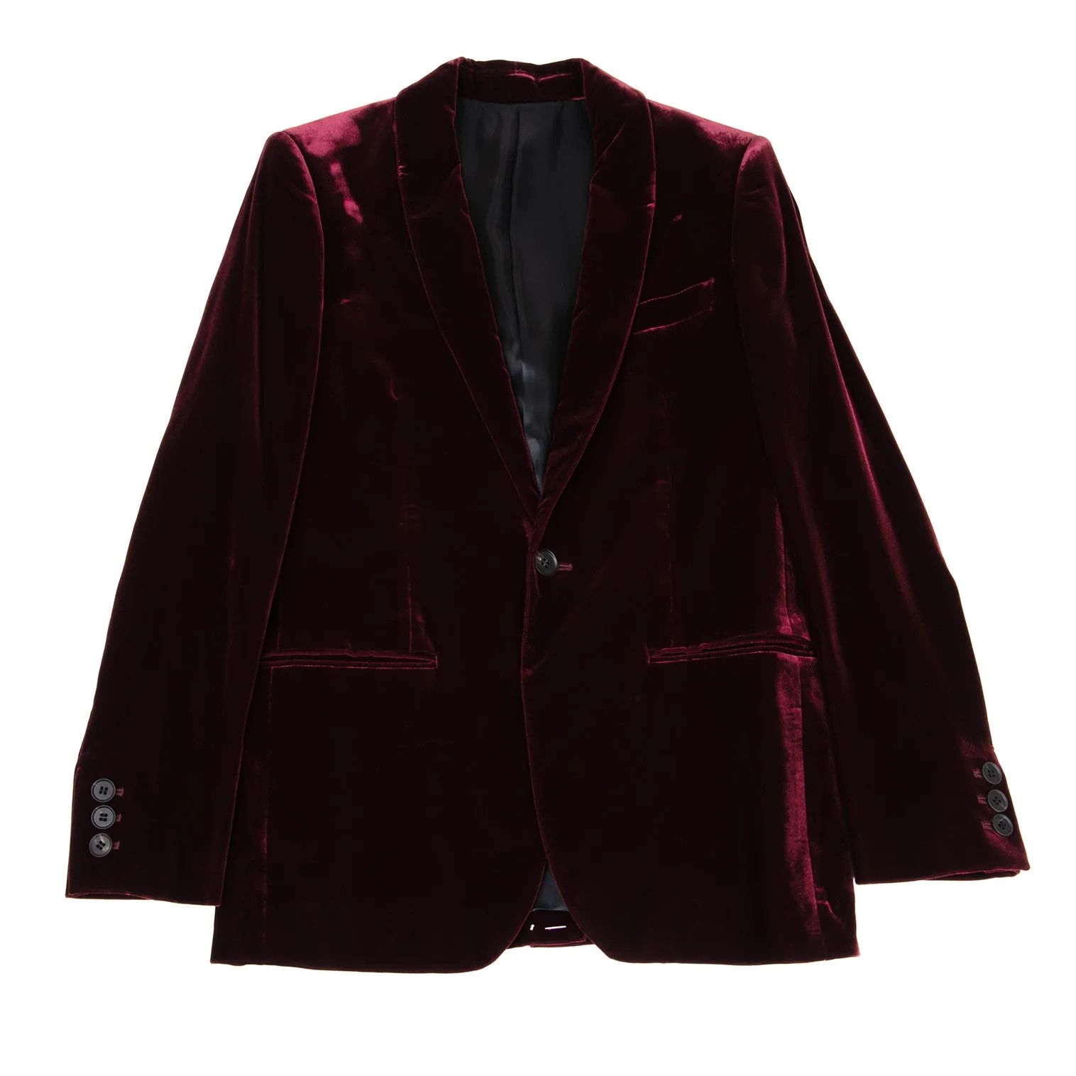Jean Paul Gaultier Velvet Set-Up in Bordeaux Size 48 Size US M / EU 48-50 / 2 - 2 Thumbnail