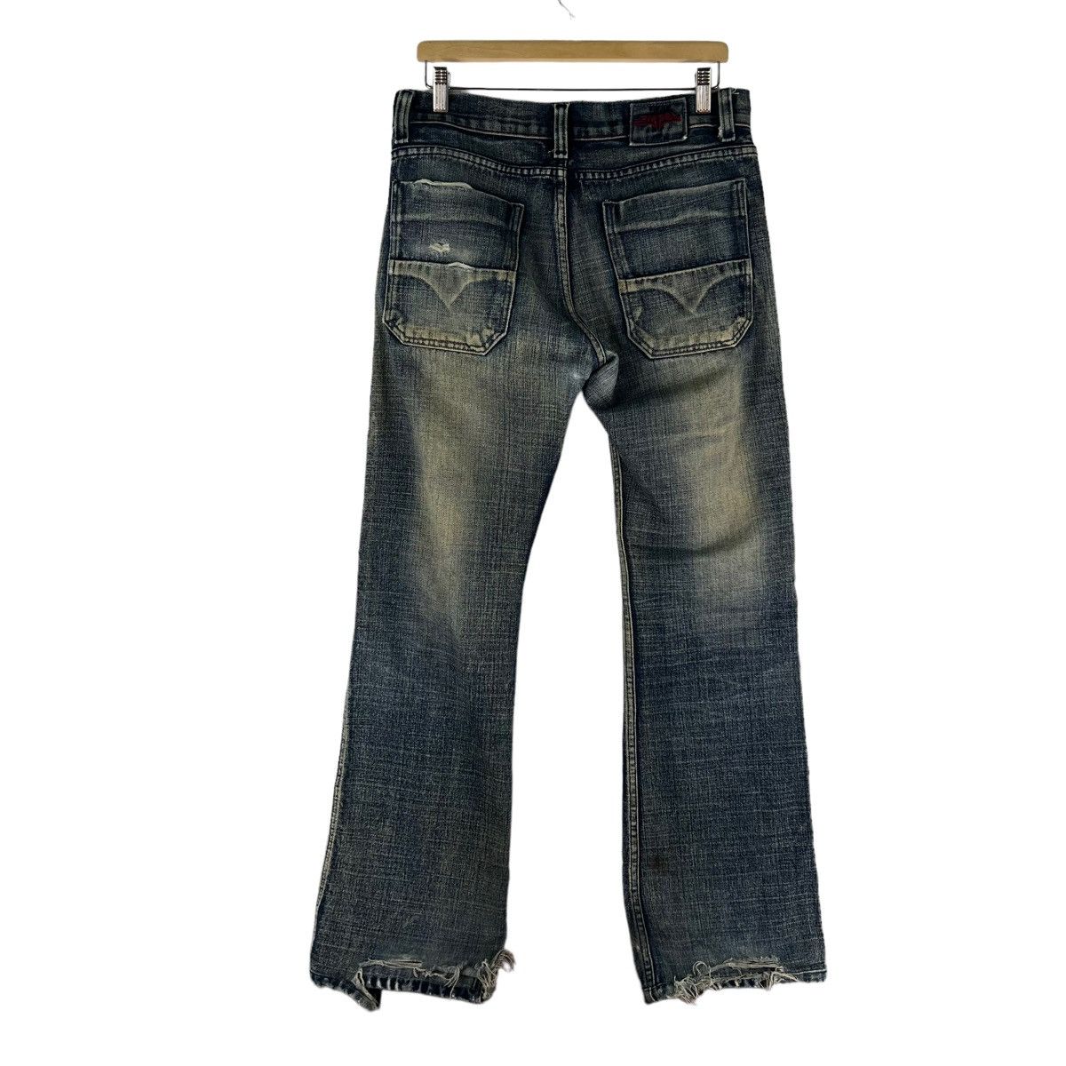 Japanese Brand 🔥Rare Biker Denim Jeans Diesel Bow Cut Design Size US 36 / EU 52 - 9 Thumbnail