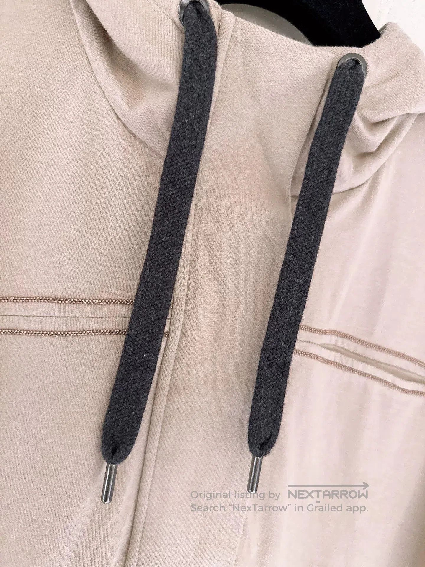 Brunello Cucinelli Brunello Cucinelli Beaded Hooded Jacket. Size US XS / EU 42 / 0 - 5 Thumbnail