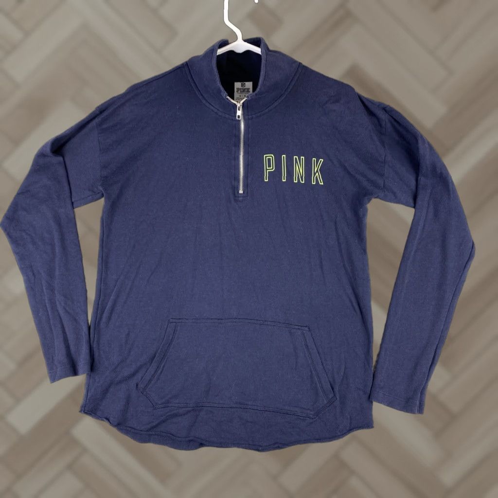 Vintage VINTAGE PINK Women's Sweater Size M Blue Cotton Solid Light Wash Stretch Regular Department Sweater Size M / US 6-8 / IT 42-44 - 1 Thumbnail