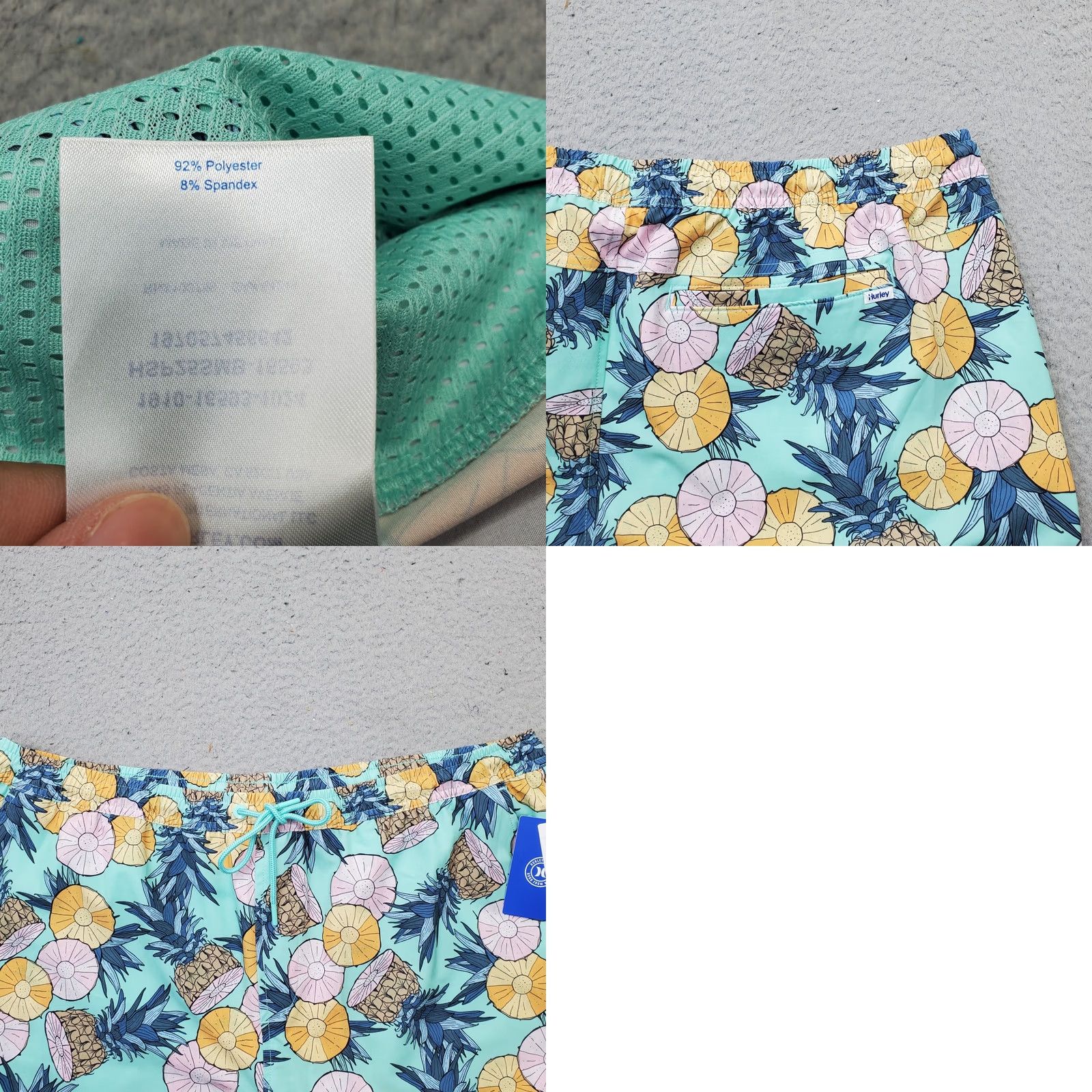 Hurley Hurley Mens XXL Pineapple Print Water-Repellent UPF 50+ Swim Trunk Shorts Trunks Bottom Coral? Multicolor No NWT Size US 39 - 8 Thumbnail