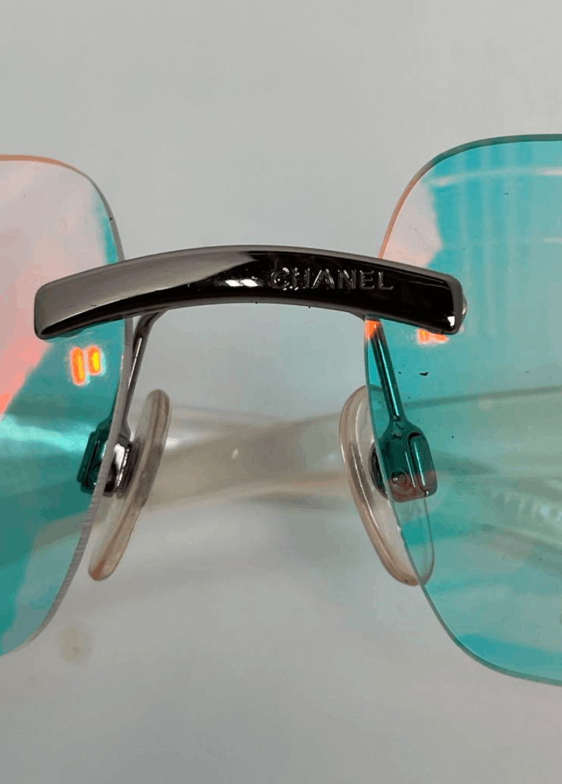 Chanel Chanel Sunglasses 4048 CC 4017 Rimless Holographic Colorful Size ONE SIZE - 3 Thumbnail