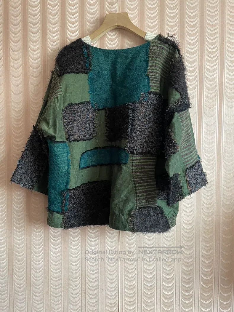 Issey Miyake Issey Miyake Patchwork Short Sleeve Top Size S / US 4 / IT 40 - 4 Thumbnail