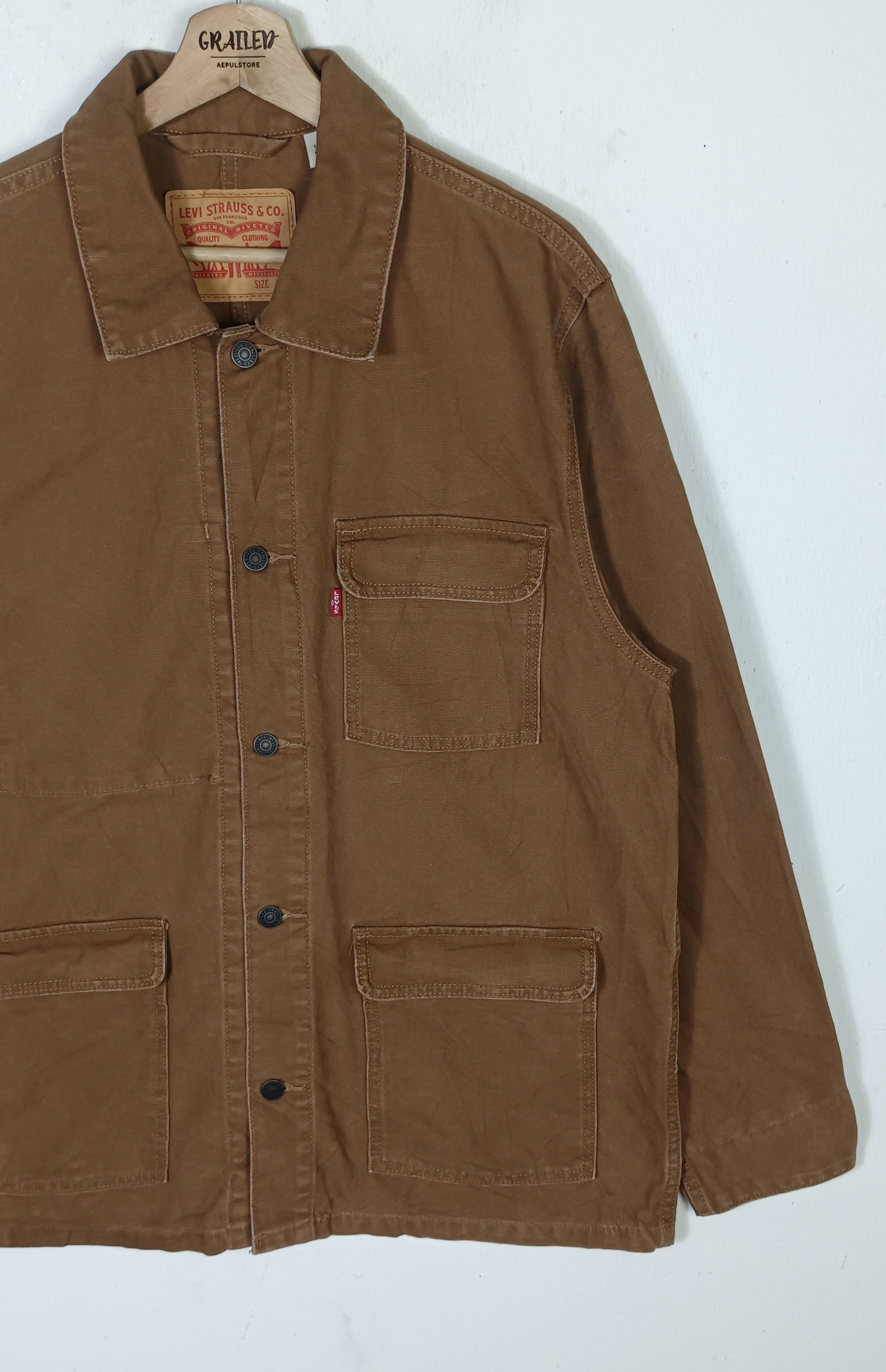 Levi's Levi's Cotton Canvas Trucker Jacket Size US L / EU 52-54 / 3 - 5 Thumbnail