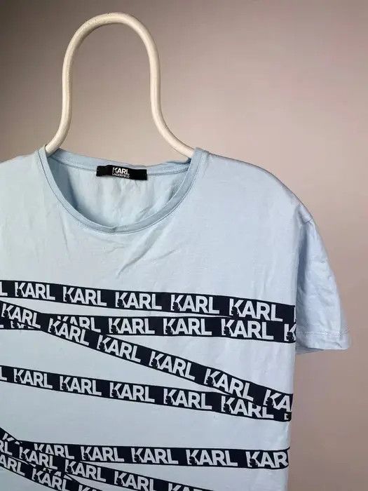 Karl Lagerfeld Karl lagerfeld T-shirt size L colour seren multi logo Size US L / EU 52-54 / 3 - 3 Thumbnail