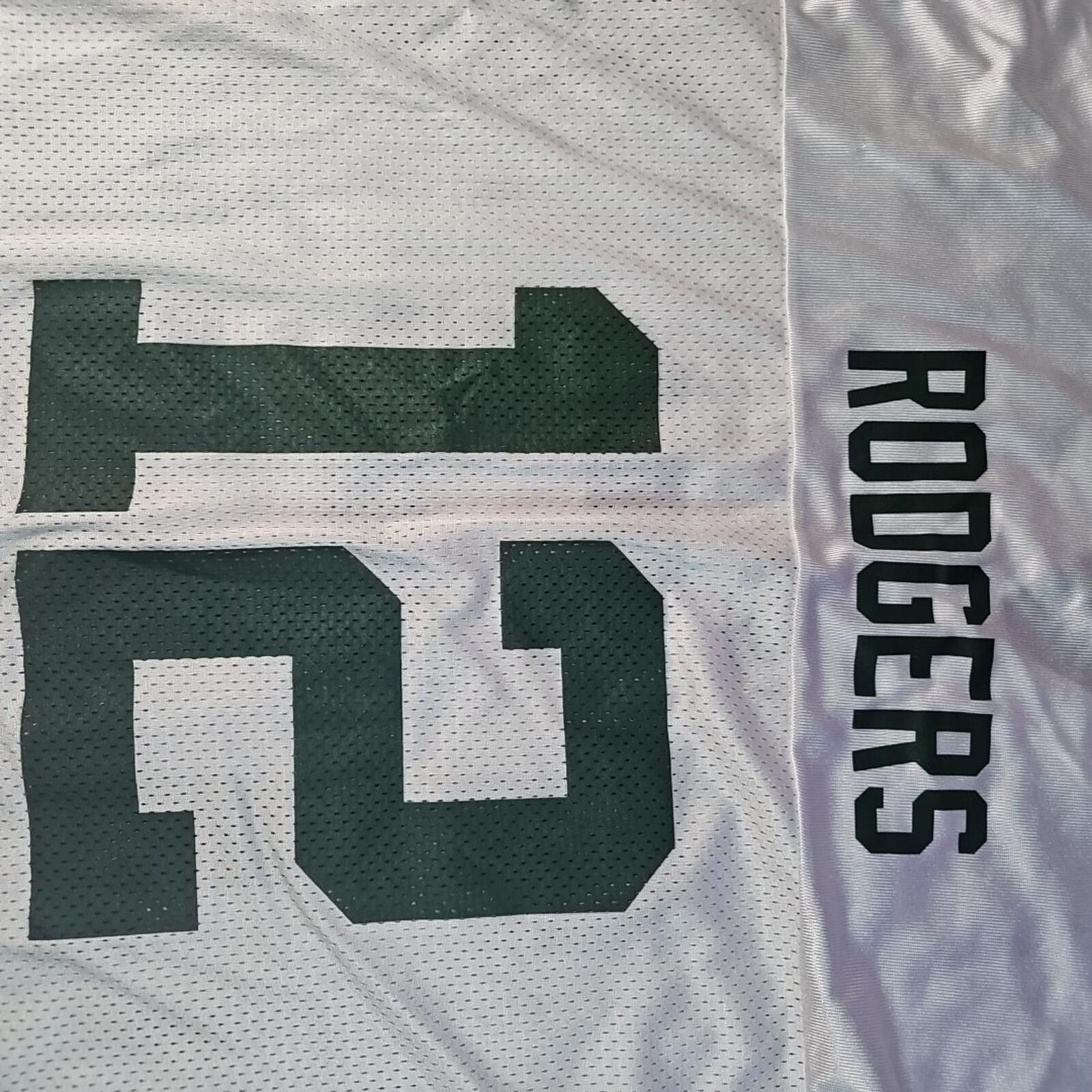 Reebok Reebok L White Green Bay Packers Jersey Size ONE SIZE - 8 Thumbnail