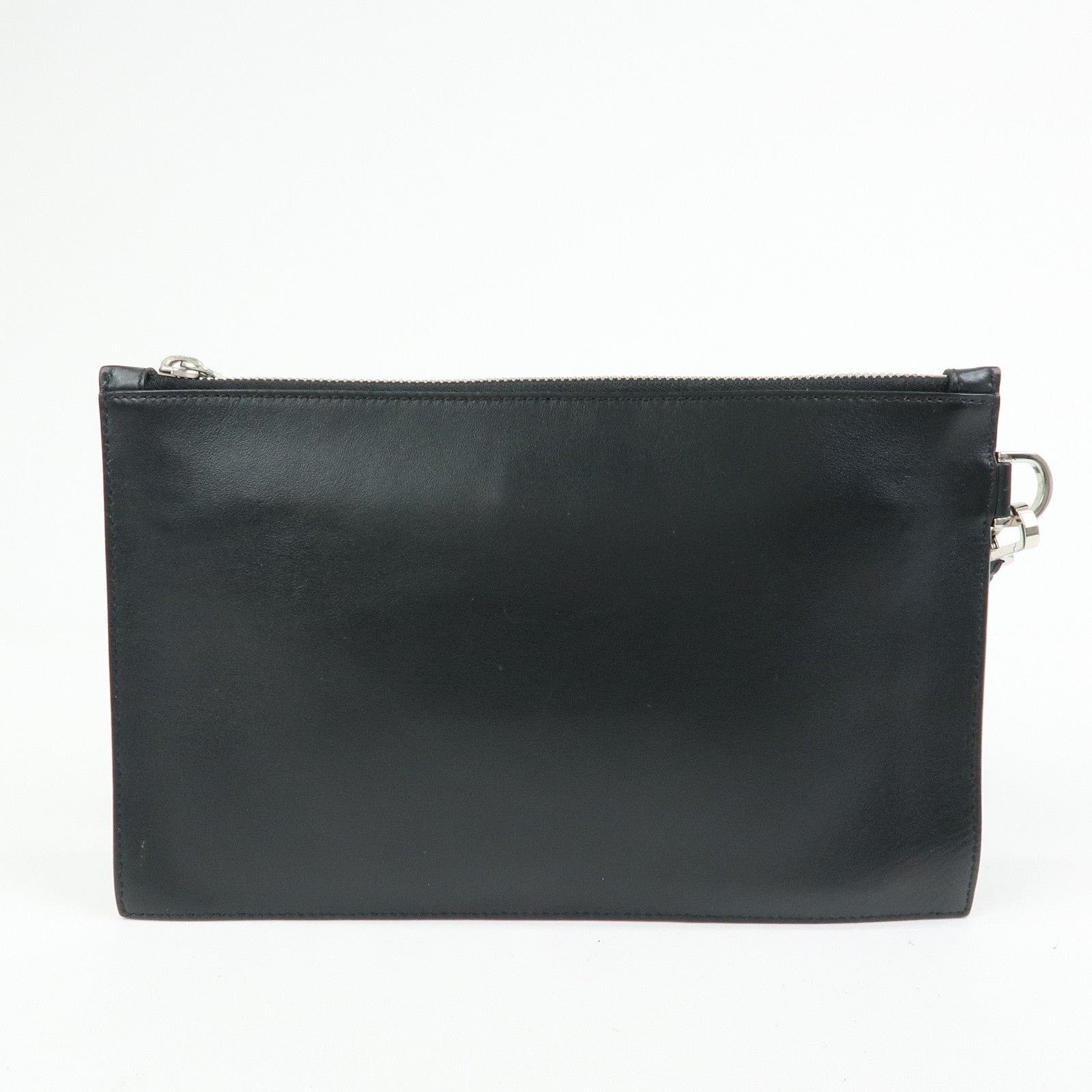 Versace Versace Logo Heart Leather Clutch Black Size ONE SIZE - 2 Thumbnail
