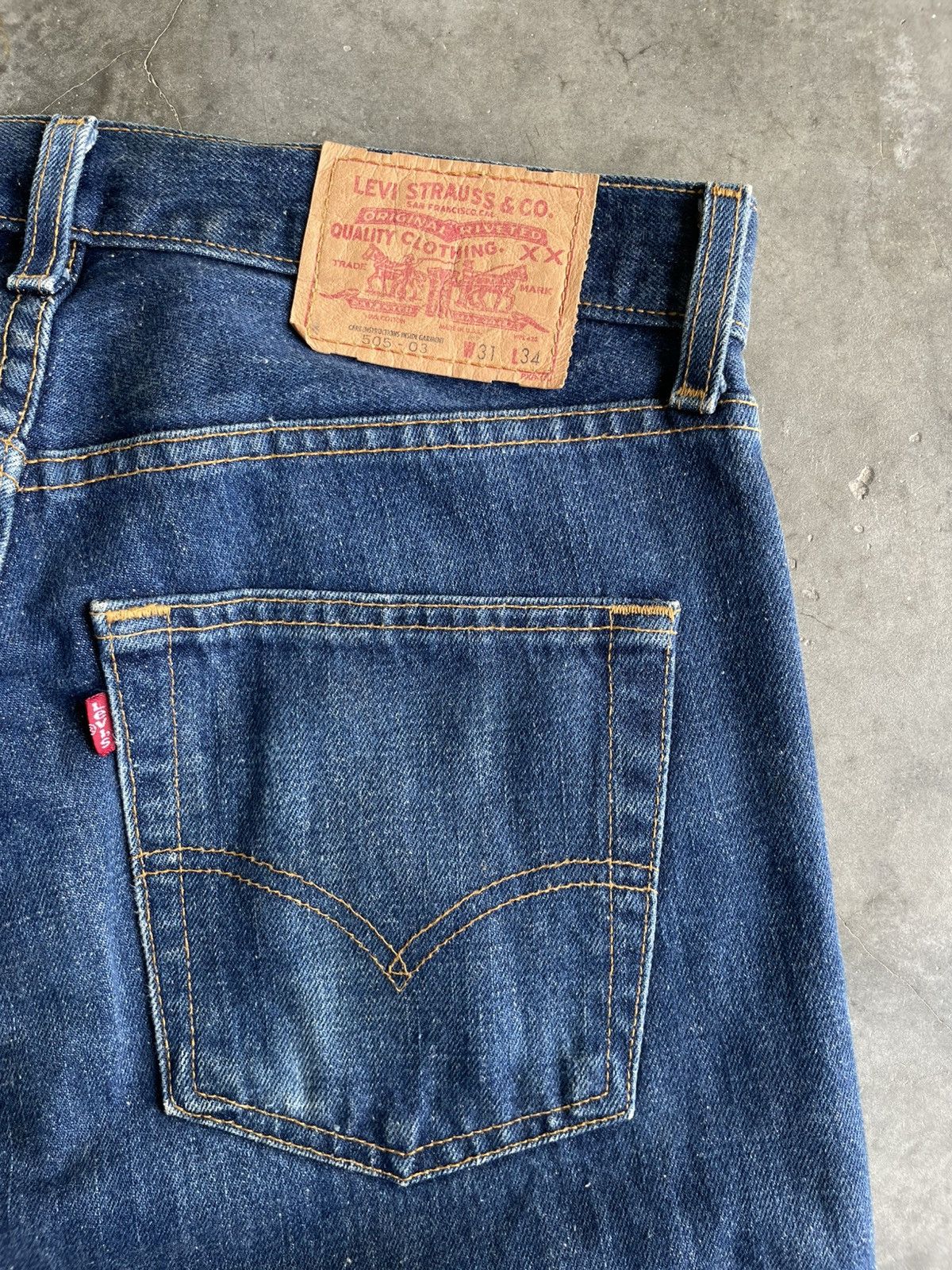Levi's × Vintage Levis 505 03 90s Made in USA #379 Size US 32 / EU 48 - 5 Thumbnail