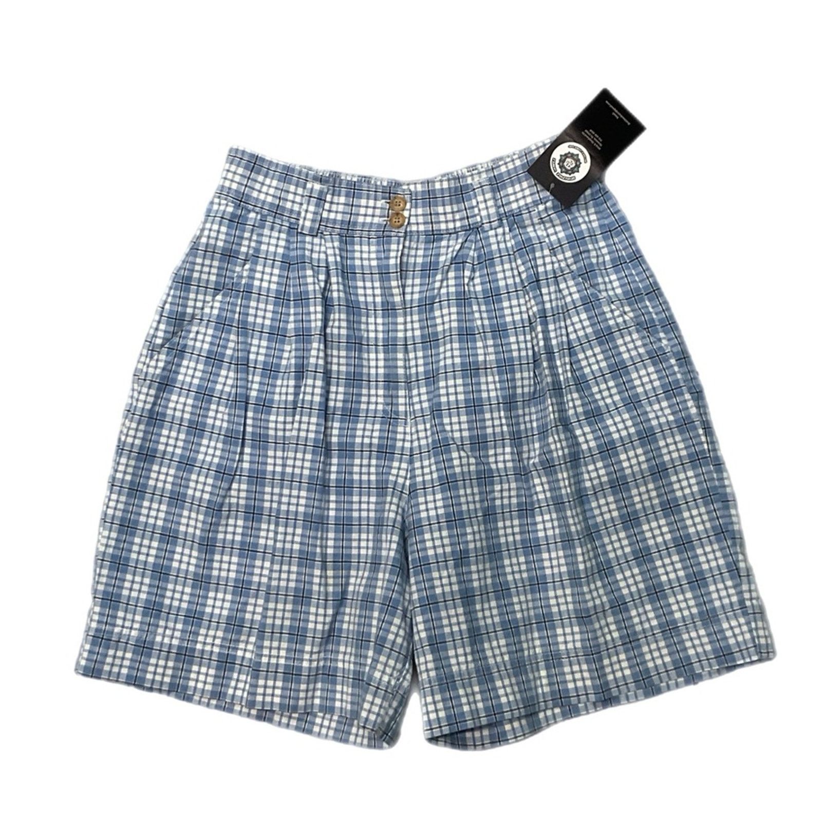 Vintage Vintage EHL Sports Plaid Blue Shorts Womens Size 28" / US 6 / IT 42 - 1 Thumbnail