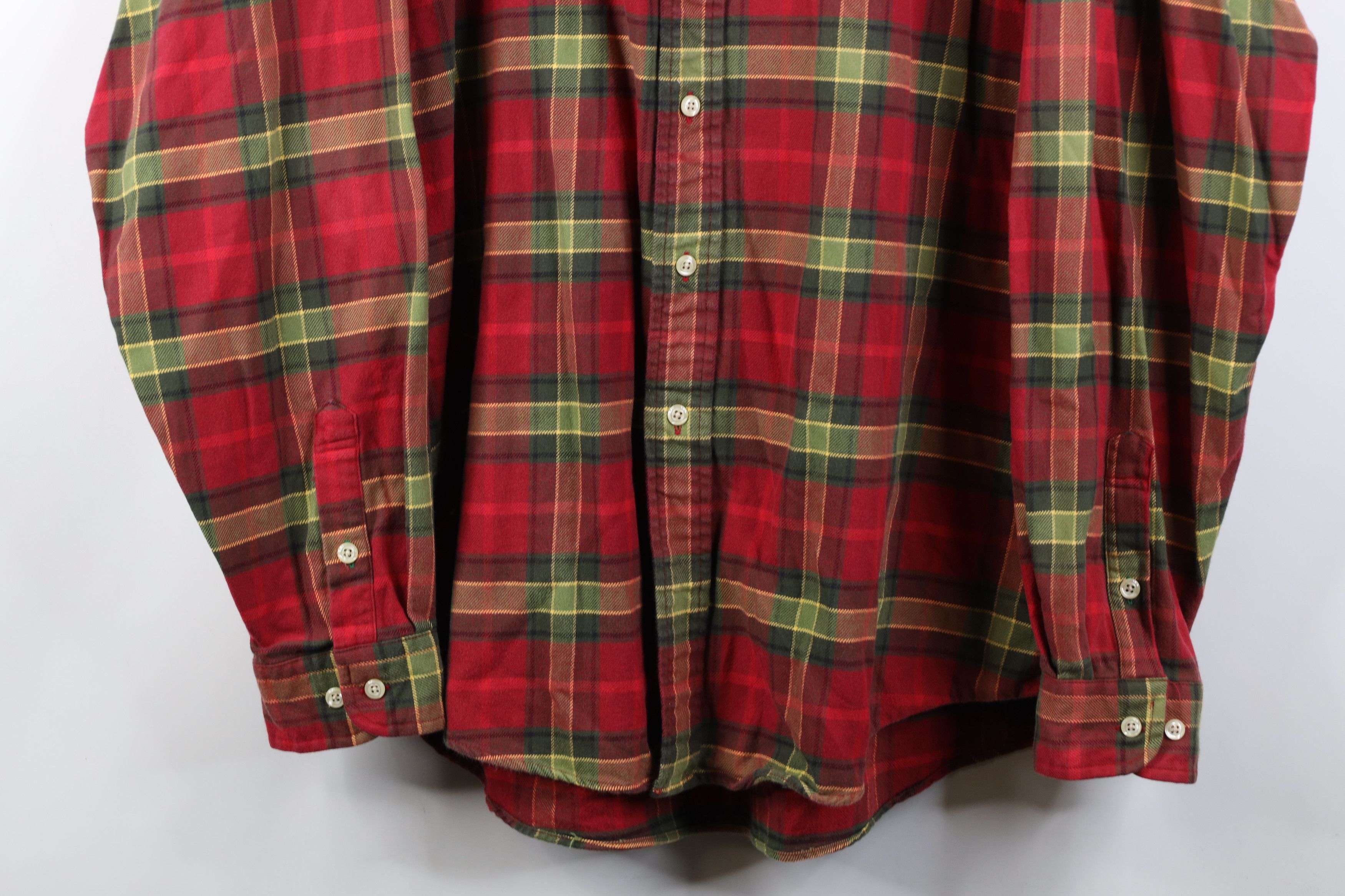 Tommy Hilfiger Vintage 90s Tommy Hilfiger Heavyweight Button Shirt Plaid Size US XL / EU 56 / 4 - 3 Thumbnail