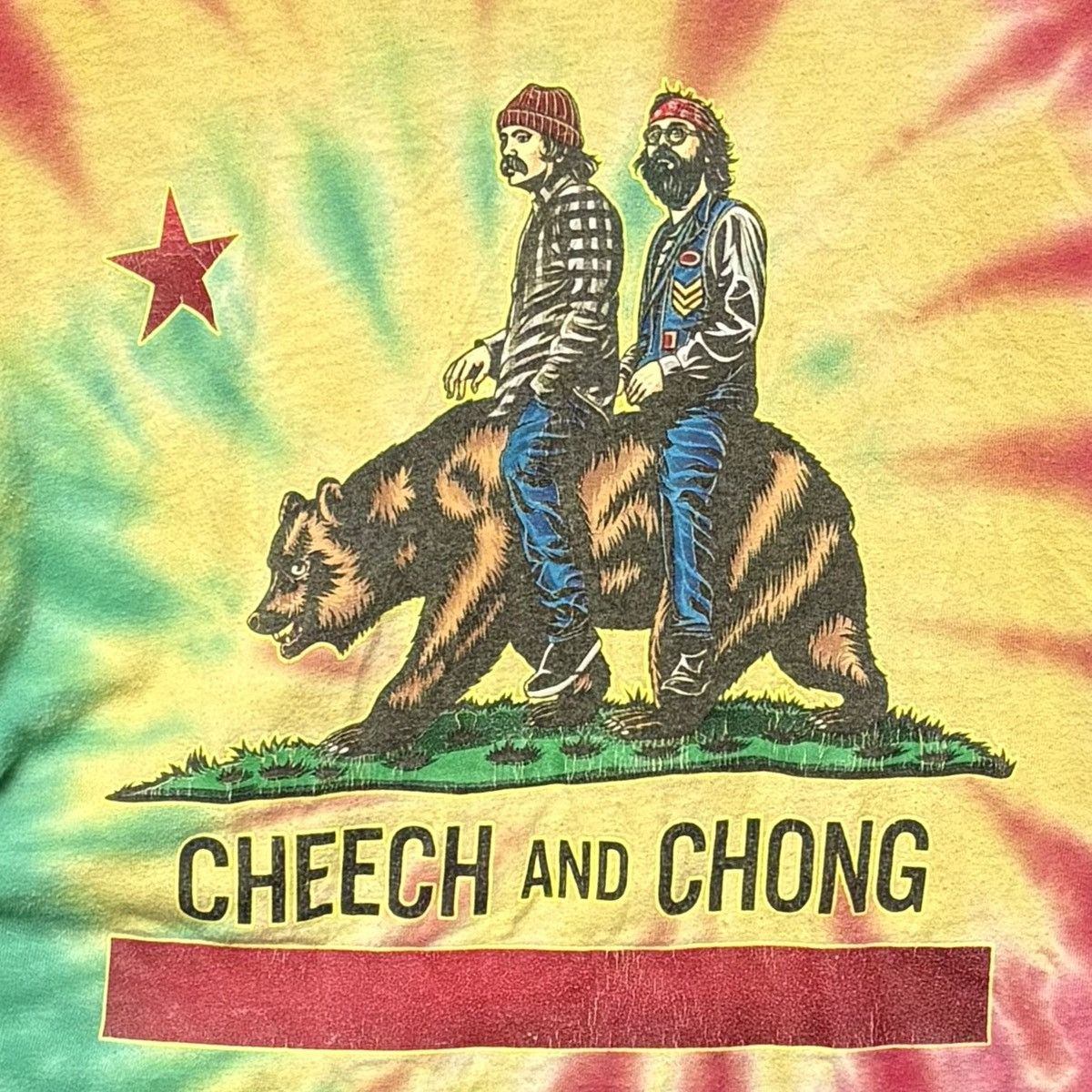 Mtv Cheech and Chong Tie Dye Graphic Psychedelic Comedy Tee Size US L / EU 52-54 / 3 - 3 Thumbnail