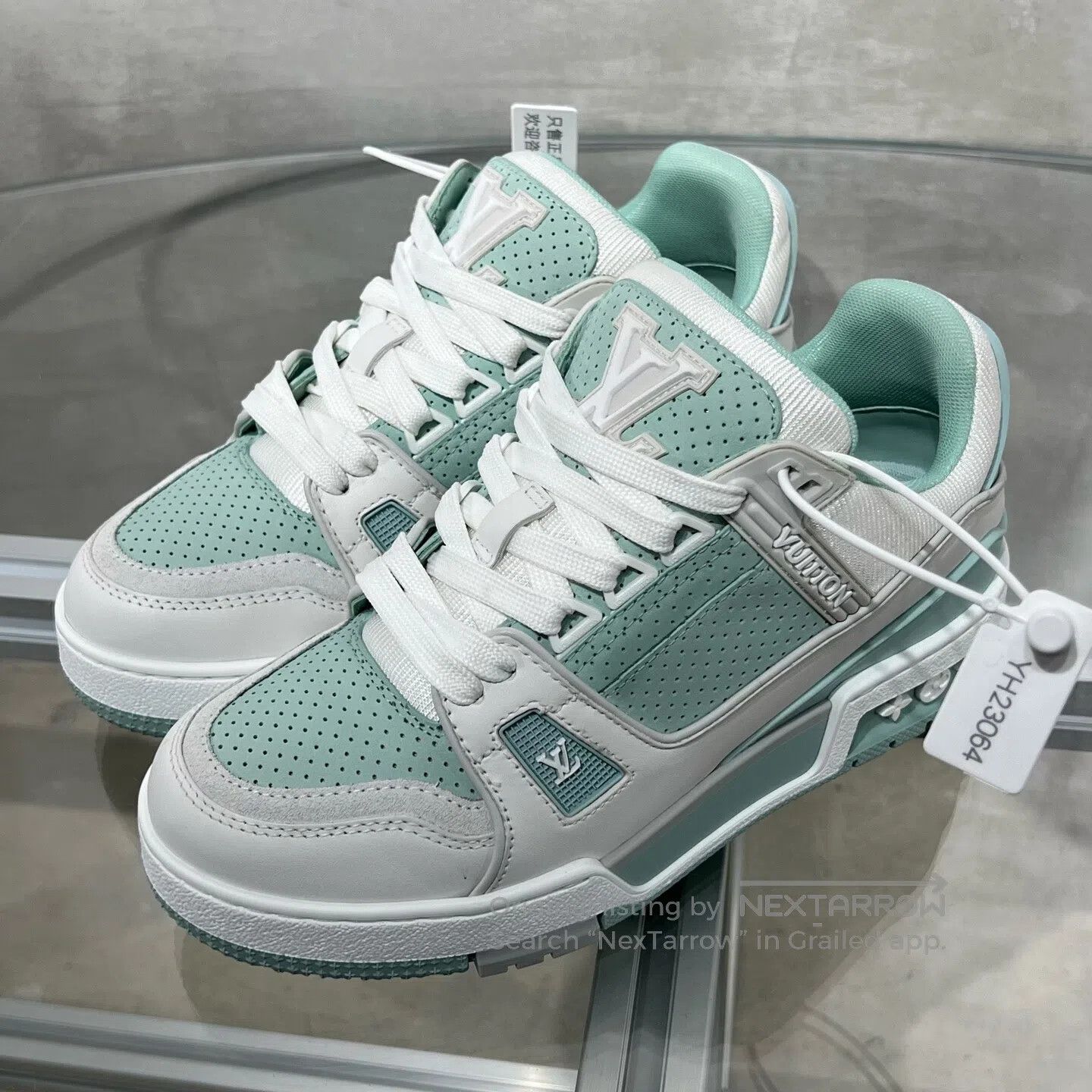 Louis Vuitton Louis Vuitton Trainer shoes Macaron Color Scheme Mint Gre Size US 4.5 / IT 34.5 - 1 Thumbnail
