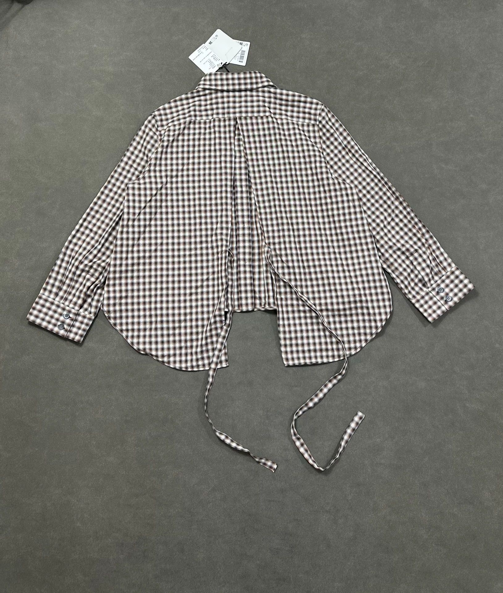 Loewe LOEWE FW24 Embroidered Logo Plaid Tie Shirt 36 Yang Mi Size XS / US 0-2 / IT 36-38 - 3 Thumbnail