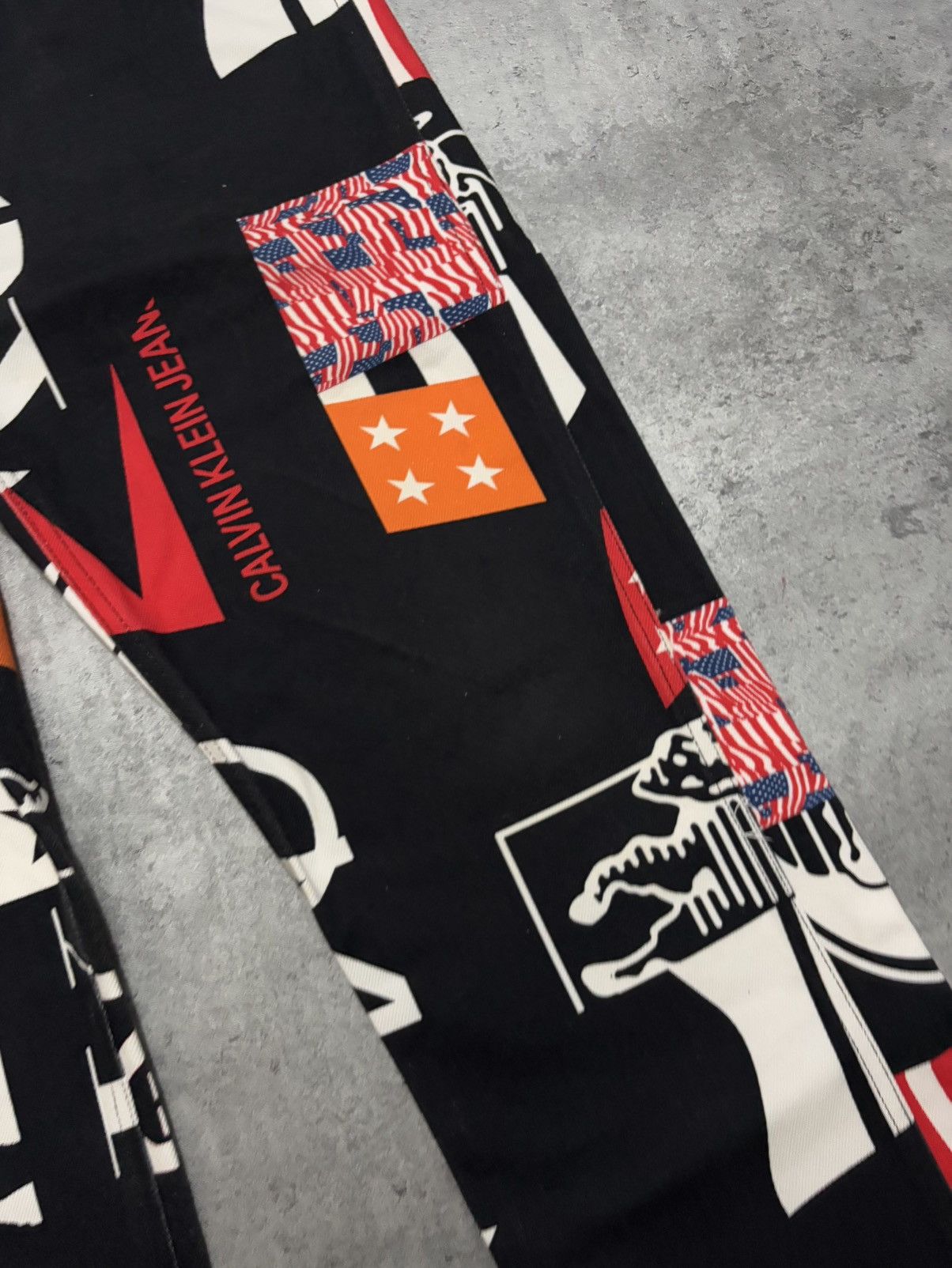 Calvin Klein 205W39NYC Calvin Klein 205W39NYC ALLOVER PRINTED STRAIGHT JEANS BLACK Size US 32 / EU 48 - 13 Thumbnail