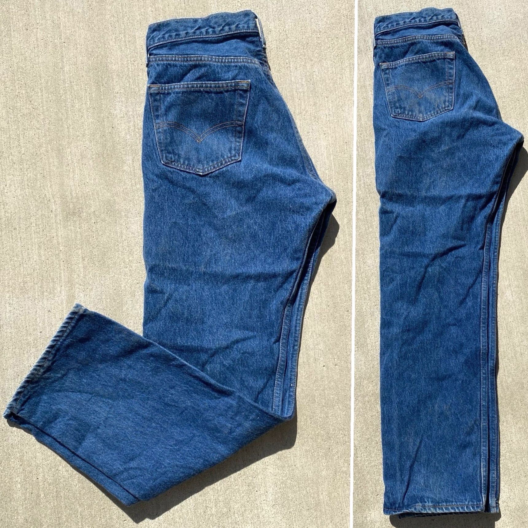Levi's VINTAGE Levi’s 501 Jeans Levi's 501XX USA W 33 L 31.5 5-Pocket Design Jeans Mens Blue Denim USA Cowboy 501 XX, Vintage Size US 35 - 7 Thumbnail
