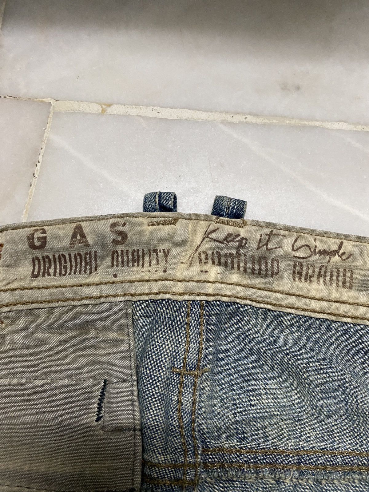 If Six Was Nine 💥Sick💥Vintage 90s Style Gas Mudwash Faded Distress Jean Size US 32 / EU 48 - 12 Thumbnail