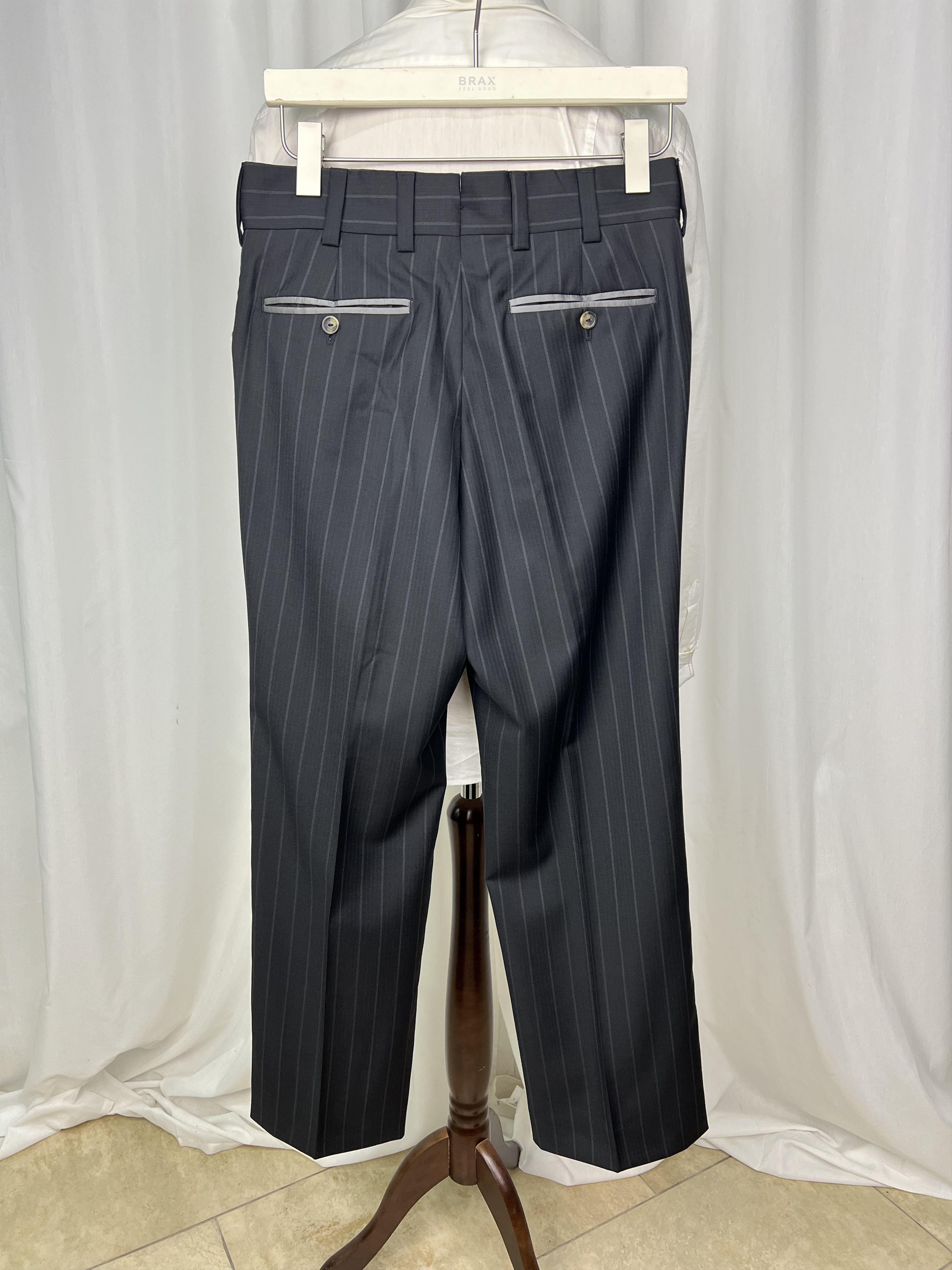 Billionaire Couture by Galasso Charcoal Striped 2-Piece Wool Suit Size 36R - 11 Thumbnail