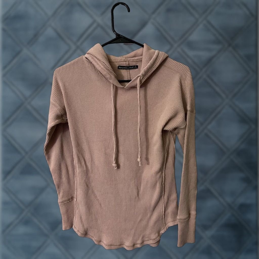 Abercrombie & Fitch VINTAGE Abercrombie & Fitch Waffle Knit Pullover Sweater Women Small Pink Knitwear 90s Size S / US 4 / IT 40 - 1 Thumbnail