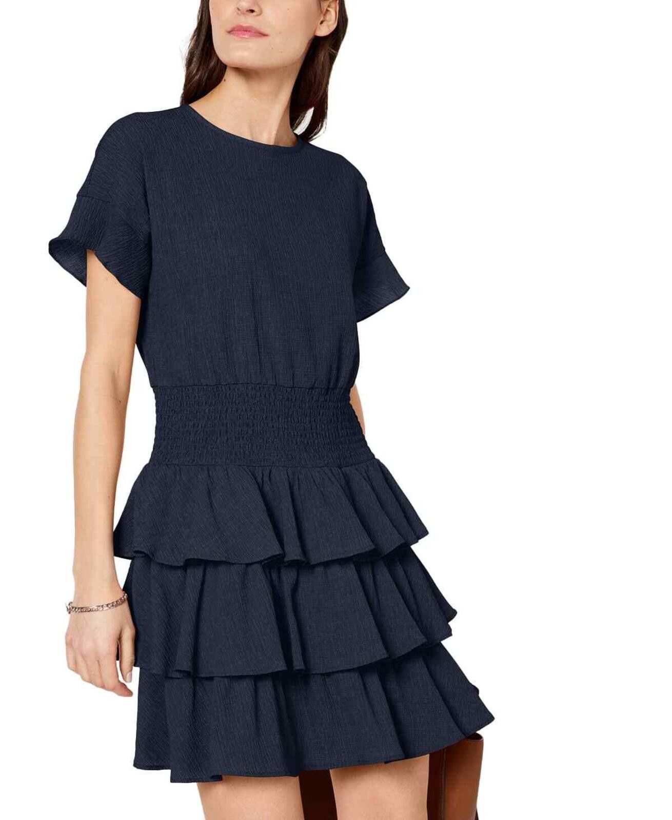Michael Kors MICHAEL Michael Kors Smocked Waist Ruffled Crinkle Dress XL Size XL / US 12-14 / IT 48-50 - 3 Thumbnail