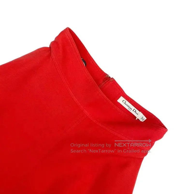 Dior Dior Red Cashmere Midi Skirt for Women . Size 28" / US 6 / IT 42 - 3 Thumbnail