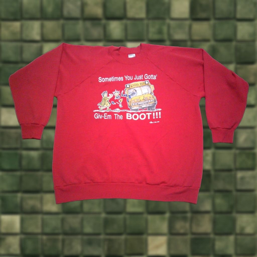 Delta VINTAGE Delta Sweatshirt 90s Crewneck Mens XL Red Graphic Print Logo DC Tees Pullover Shirt Men Size US XL / EU 56 / 4 - 1 Thumbnail