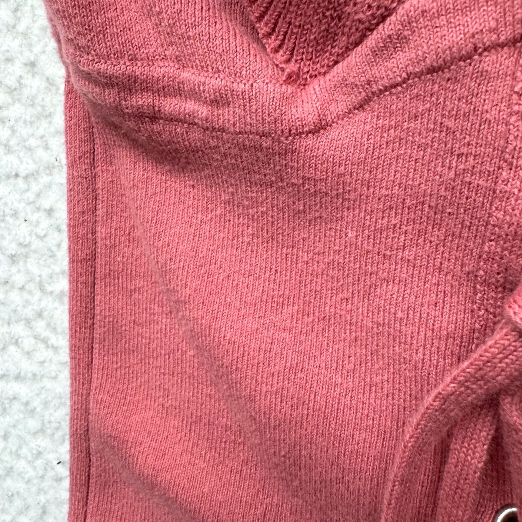 Express Express Camisole Top XXS XS Salmon Pink Knit Ruffle Lace-Up Stretch V-Neck Blouse Size XXS / US 00 / IT 34 - 4 Thumbnail