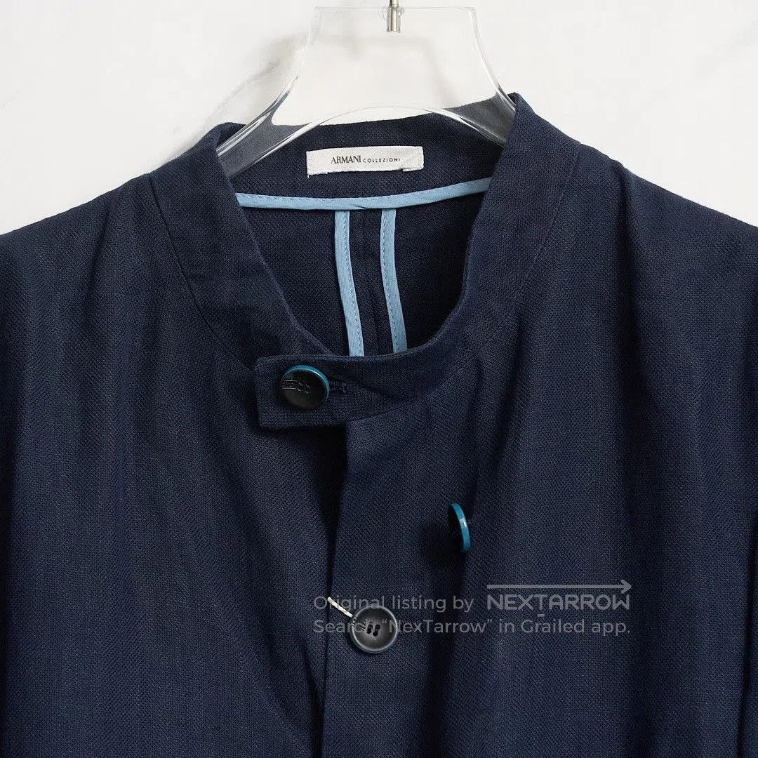 Armani Collezioni Armani Collezioni Men's Navy Stand-Collar Jacket. Size US M / EU 48-50 / 2 - 4 Thumbnail