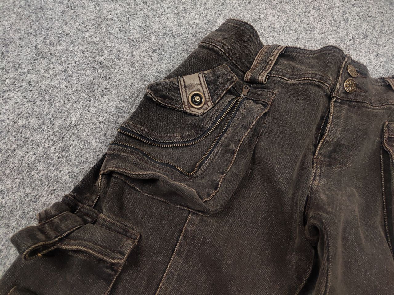 Le Grande Bleu (L.G.B.) Flowers Birds Market Pocket Bootcut Denim Jeans Vintage Size 30" / US 8 / IT 44 - 10 Thumbnail