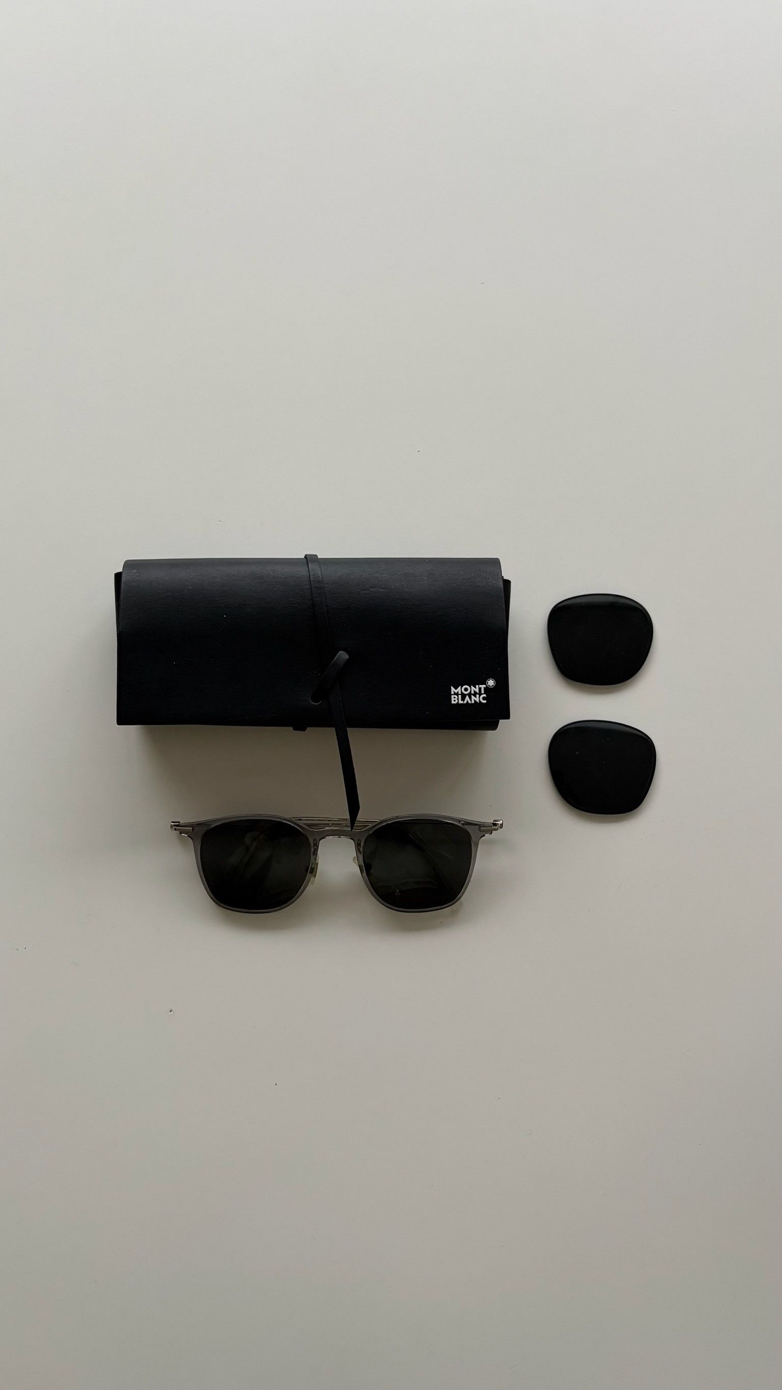Montblanc Montblanc MB0098S 001 Transparent Grey Sunglasses Size ONE SIZE - 1 Thumbnail