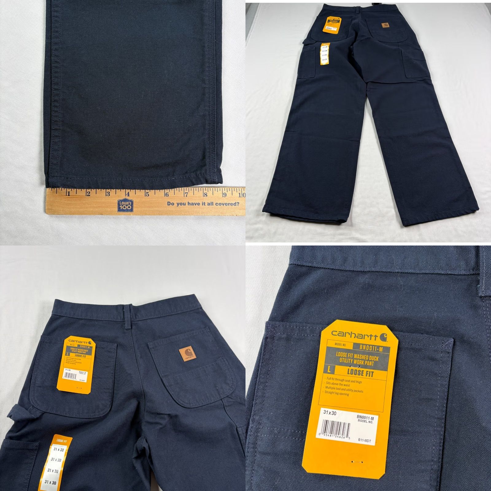 Carhartt Carhartt Pants Mens 31x30 Blue Carpenter Duck Utility Workwear Relaxed Fit NEW Size US 31 - 8 Thumbnail
