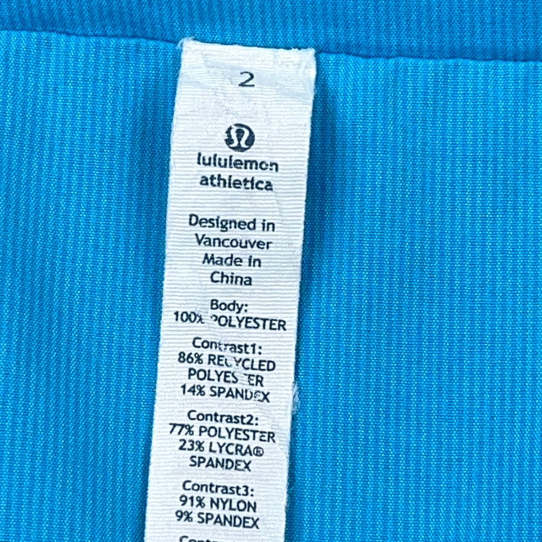 Lululemon Lululemon Track Jacket Women 2 Blue White Full Zip Running Gym Athletic Shirt Size XS / US 0-2 / IT 36-38 - 4 Thumbnail