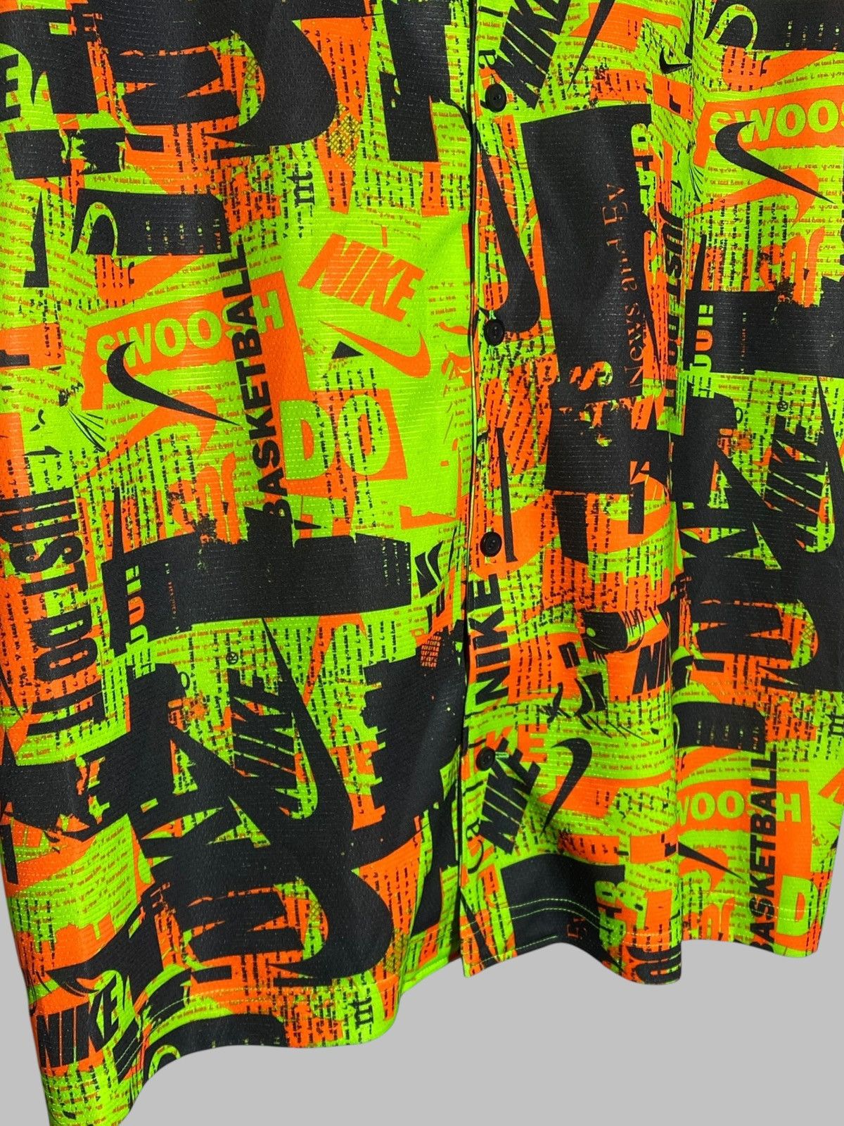 Nike Nike Just Do It All Over Print Green Orange Shirt Size US L / EU 52-54 / 3 - 4 Thumbnail