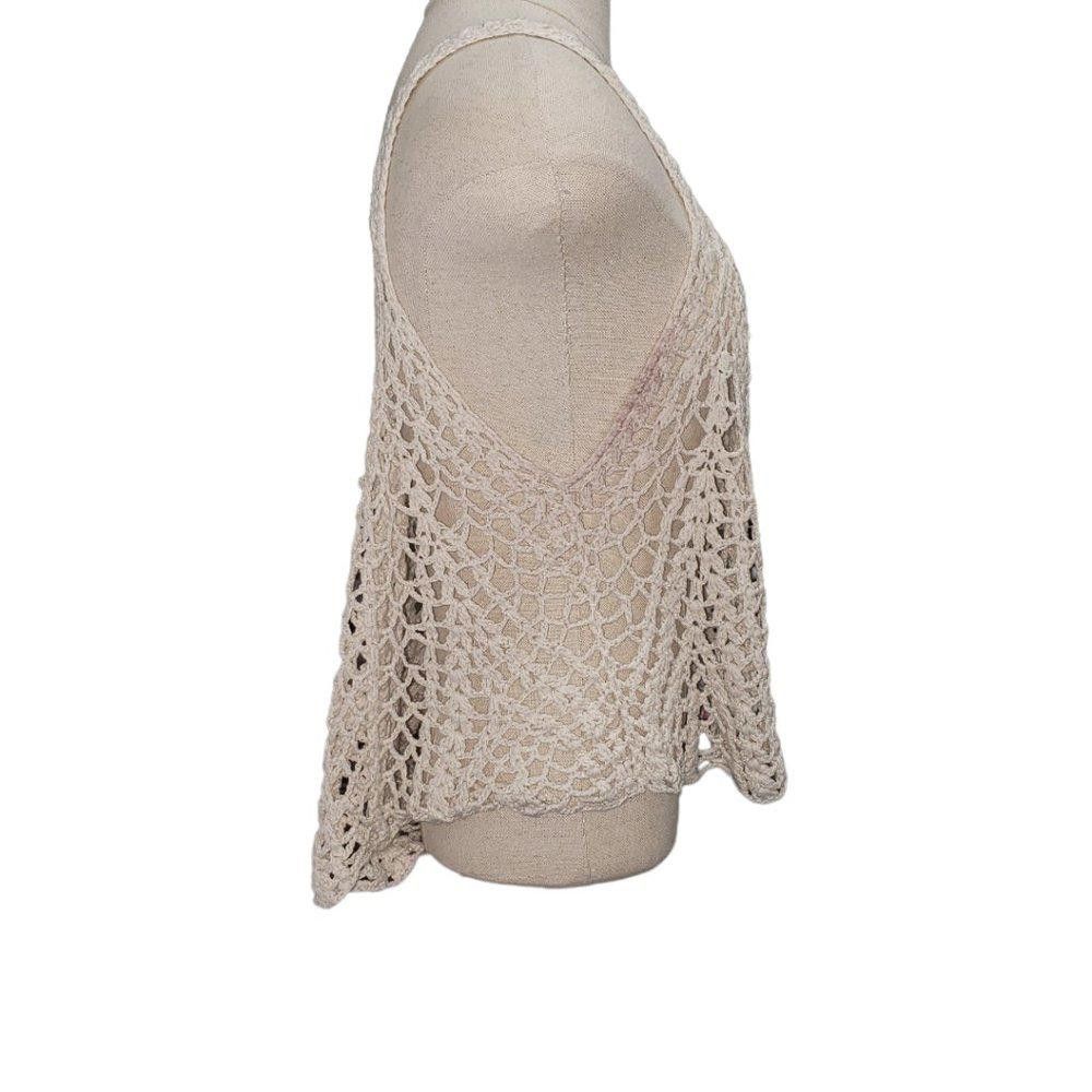 Forever 21 CT490 Forever 21 Crochet Summer Tank Mid-drift Top M Size M / US 6-8 / IT 42-44 - 3 Thumbnail