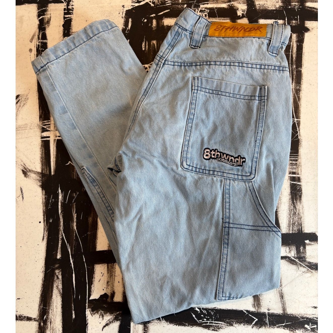 8THWNDR 8THWNDR Double Knee Denim Pant Blue (32x31) Carpenter Jean Size US 32 / EU 48 - 1 Thumbnail
