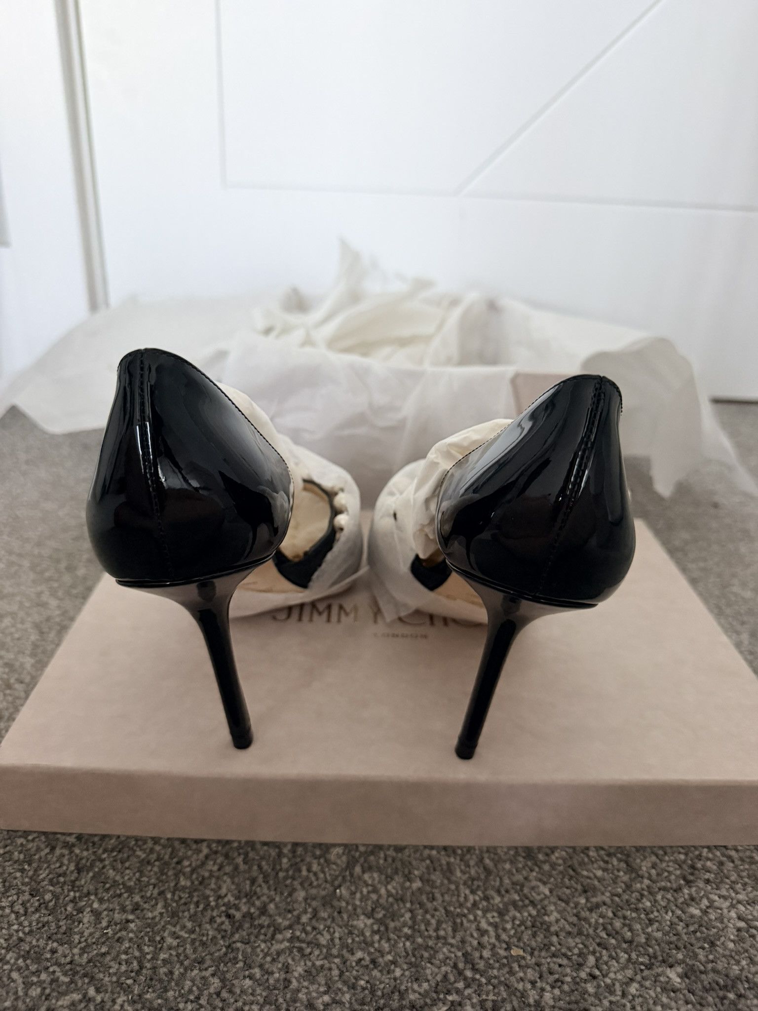 Jimmy Choo Jimmy Choo Aurelie 85 l 39 Black/ White Size US 9 / IT 39 - 4 Thumbnail