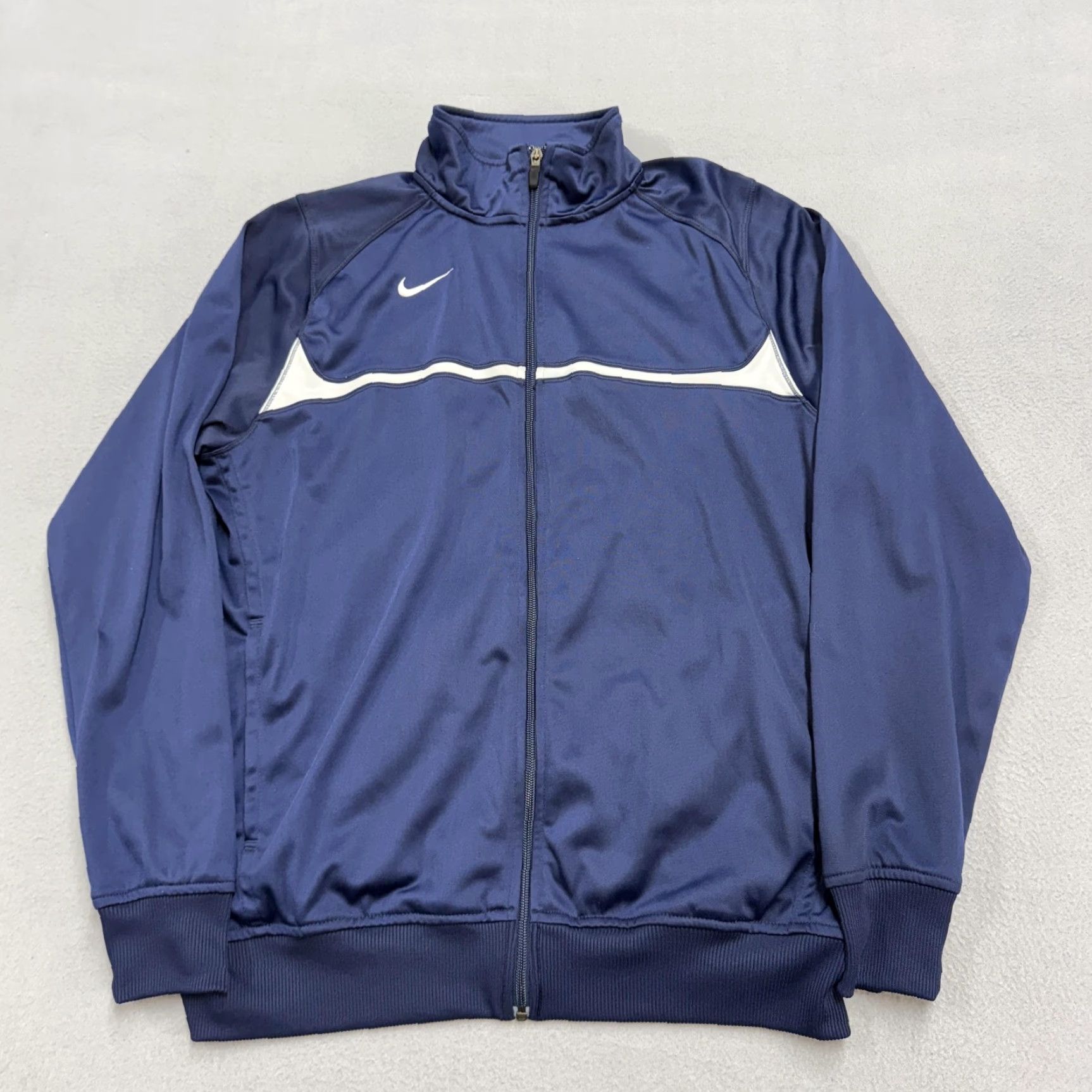 Nike Nike Jacket Mens Large Blue Full Zip Track Warm Up Training Swoosh Size US L / EU 52-54 / 3 - 2 Thumbnail