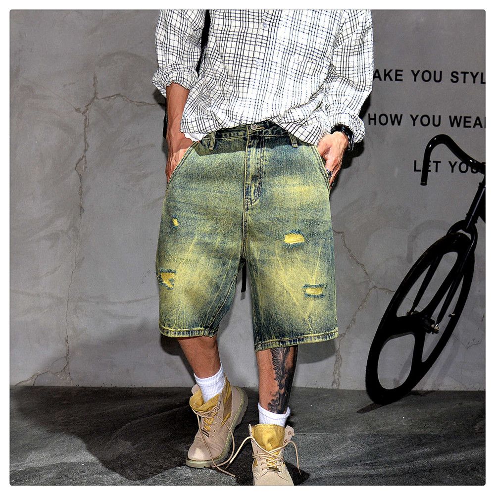 Japanese Brand × Vintage Yellow Mud Dyed Short Jeans Size US 32 / EU 48 - 3 Thumbnail