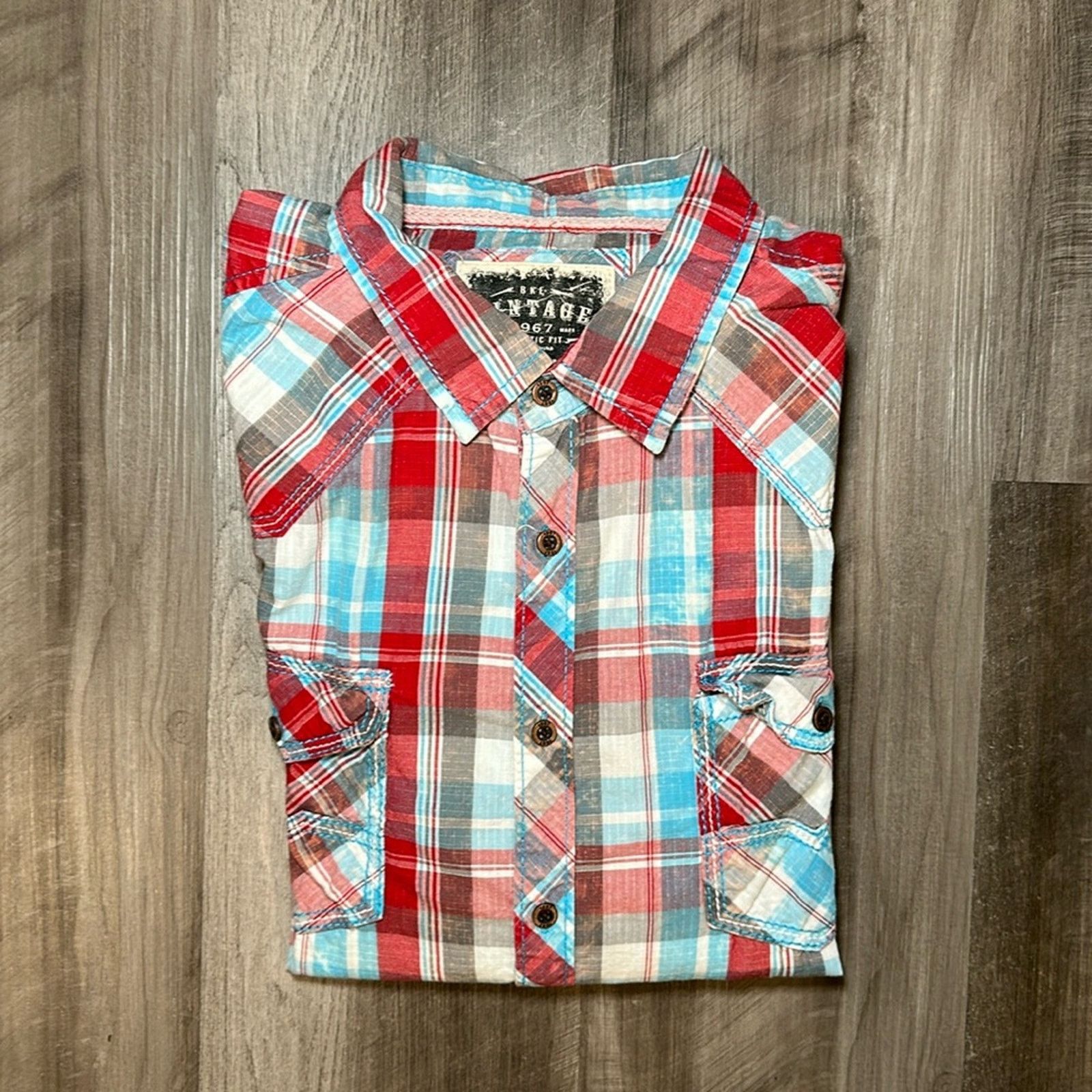 BKE BKE Vintage Athletic Fit Long Sleeve Button Down - XL Size US XL / EU 56 / 4 - 1 Thumbnail
