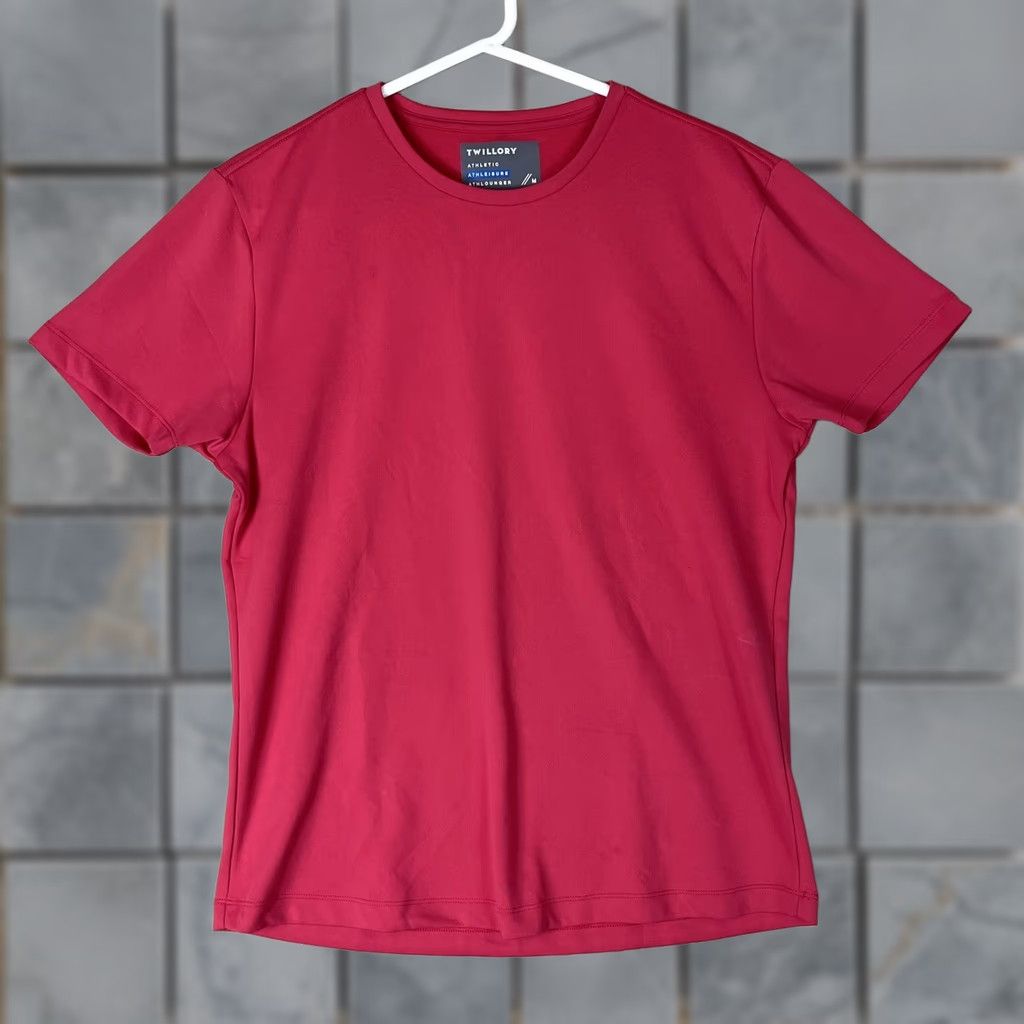 Pinko Twillory Shirt Adult Medium Pink Short Sleeve Tee Stretch Performance Mens Size US M / EU 48-50 / 2 - 1 Thumbnail