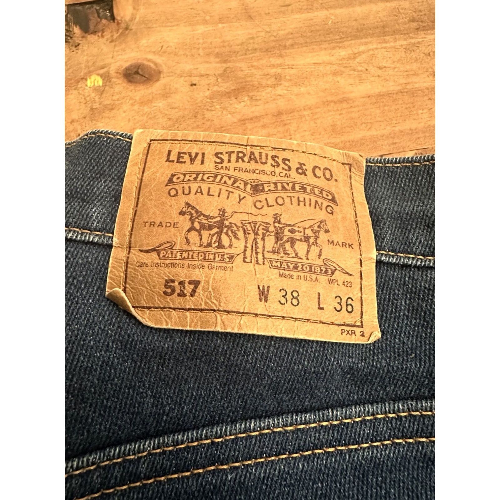 Levi's VINTAGE Levi's Jeans Men 38x36 Blue 517 Bootcut 100% Cotton Denim Western Ranch EUC Mens Size US 38 / EU 54 - 5 Thumbnail