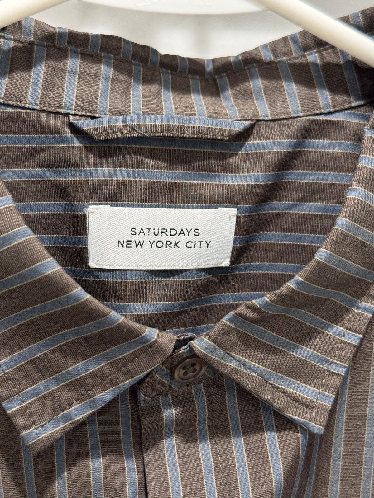 Saturdays NYC Saturdays NYC Brown Bruce Shirt Button Up Short Sleeve sz XL Size US XL / EU 56 / 4 - 5 Thumbnail