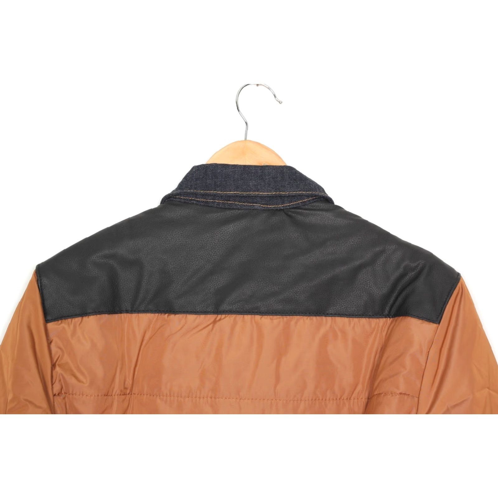 Dsquared2 DSQUARED2 Leather Denim Trim Padded Jacket Men EU 46 Jacket Mens Brown Black Blue 46 Regular Size US S / EU 44-46 / 1 - 4 Thumbnail