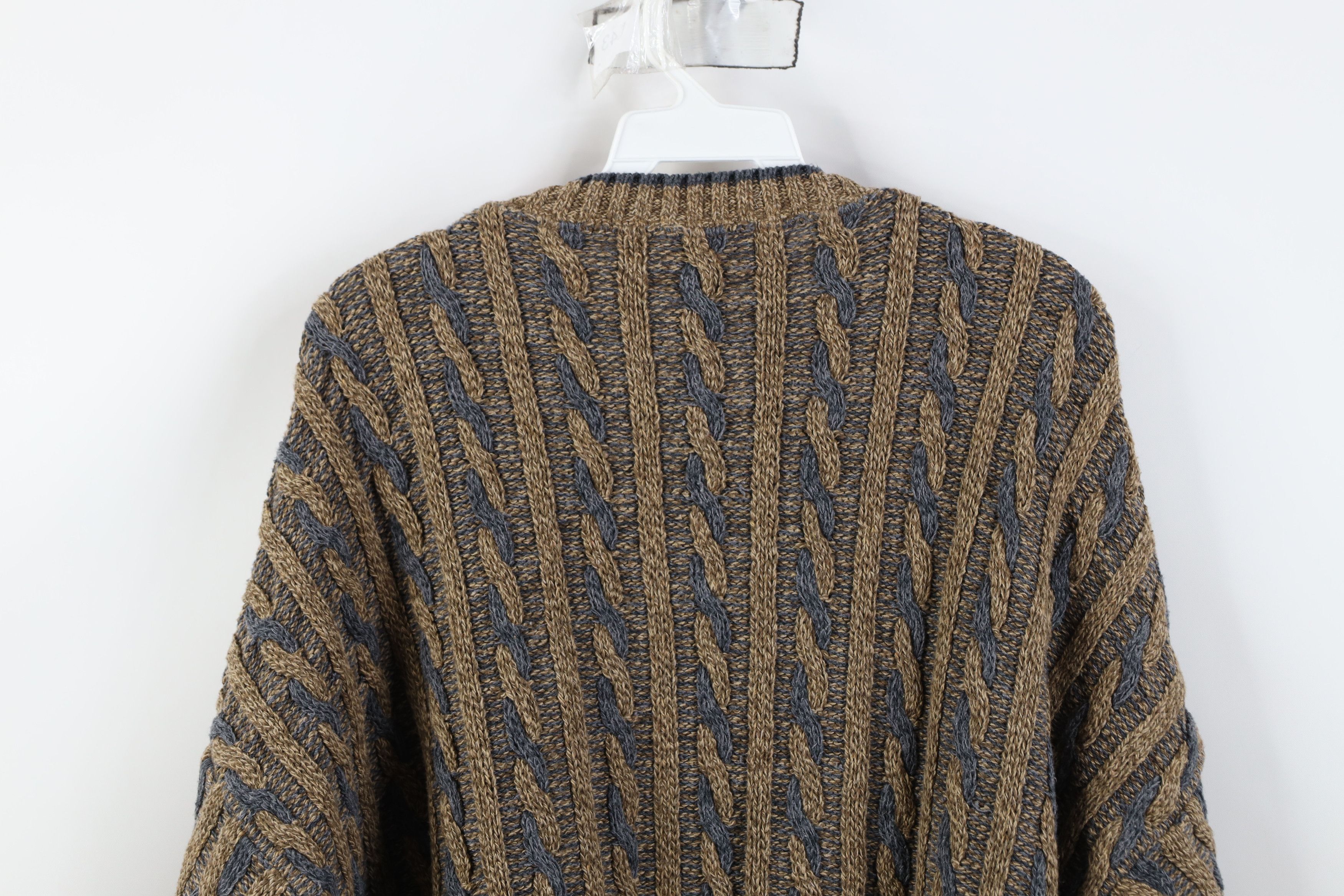 Vintage Vintage 90s Streetwear Cable Knit Crewneck Sweater USA Size US XL / EU 56 / 4 - 9 Thumbnail