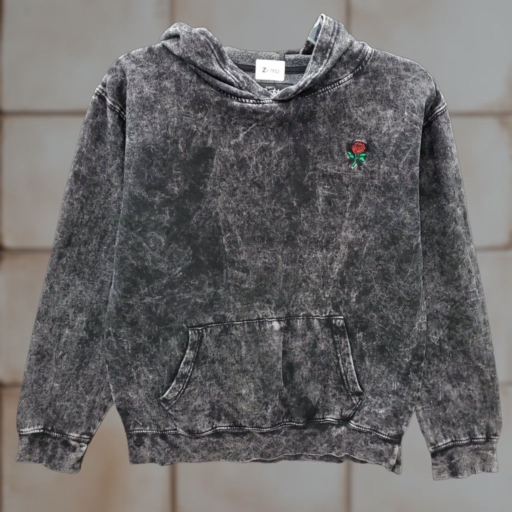 Vintage Eighty Eight Boys Gray Large Acid Wash Hoodie Sweatshirt Size US L / EU 52-54 / 3 - 1 Thumbnail