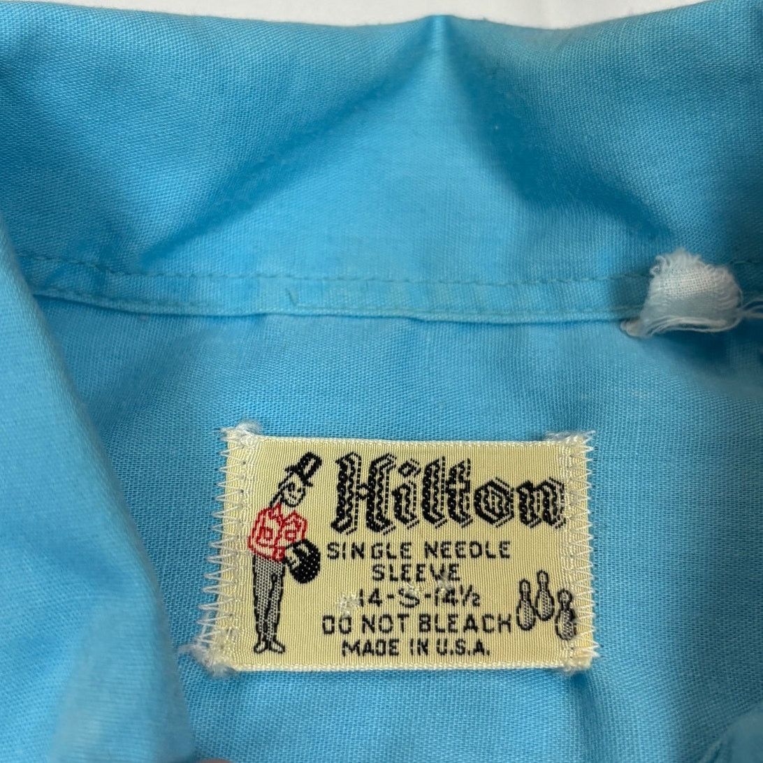 Vintage VTG 50s Hilton Bowling Shirt Wally's Den Small Chain Stitch Size US S / EU 44-46 / 1 - 5 Thumbnail