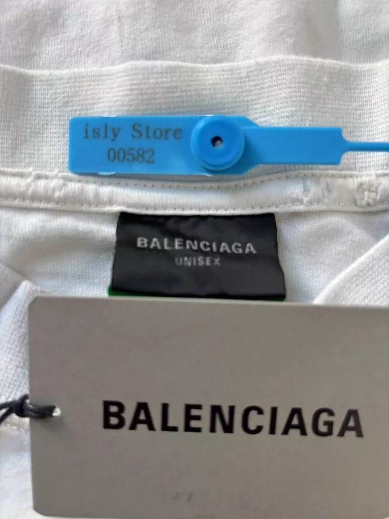 Balenciaga Balenciaga Logo monogrammed printed crew neck pullover sho Size US S / EU 44-46 / 1 - 4 Thumbnail