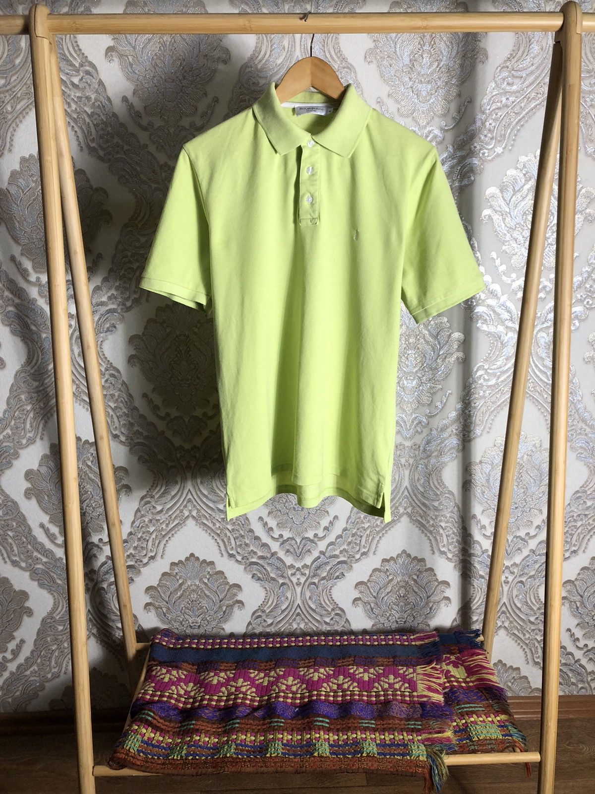 Saint Laurent Paris VINTAGE YVES SAINT LAURENT CLASSIC DESIGNER POLO RETRO 90s Size US M / EU 48-50 / 2 - 1 Thumbnail