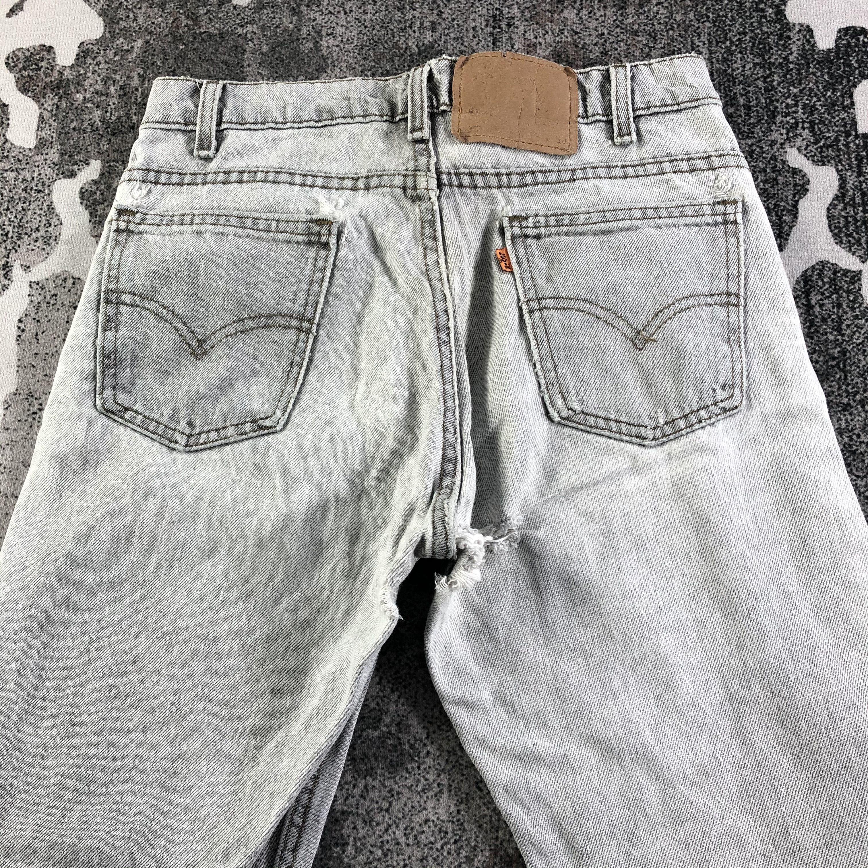 Levi's Vintage Distress Levis 505 Jeans Faded Gray KJ2306 Size US 28 / EU 44 - 4 Thumbnail