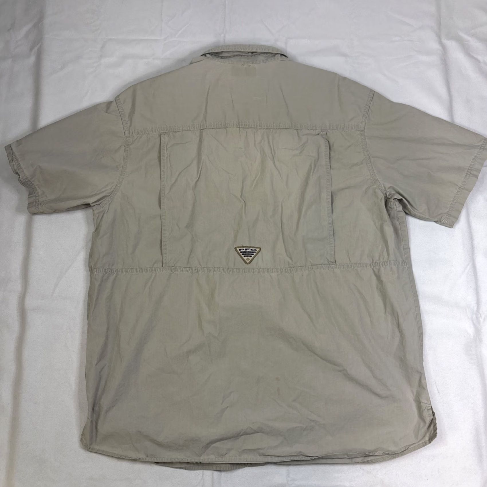 Vintage Columbia Button Down Men’s 2XL Beige PFG Walleye Fishing Short Sleeve Khaki Vent Shirt Mens 2XL Beige Walleye Fishing Columbia Button-Down Shirt Size US 39 - 5 Thumbnail