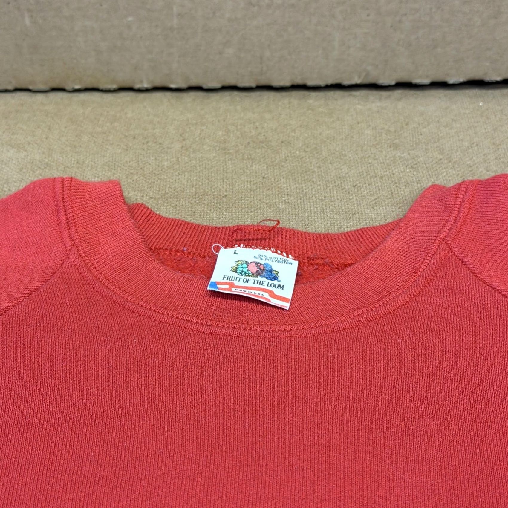 Fruit Of The Loom VINTAGE Fruit of the Loom Sweatshirt Mens L Red Embroidered Truck Logo USA Pullover Crewneck Size US L / EU 52-54 / 3 - 5 Thumbnail
